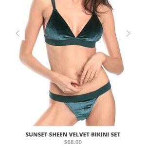 Cabana Del Sol emerald green 2 piece bathing suit